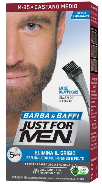 JUST FOR MEN BARBA & BAFFI M35 CASTANO MEDIO 51 G - Luckyfarma.it
