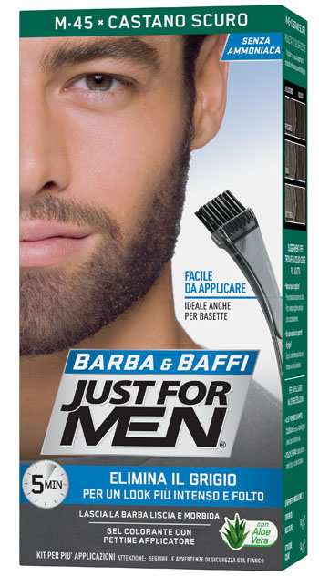 JUST FOR MEN BARBA & BAFFI M45 CASTANO SCURO 51 G - Luckyfarma.it
