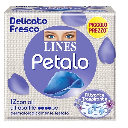 LINES PETALO BLU ASSORBENTE CON ALI 12 PEZZI - Luckyfarma.it