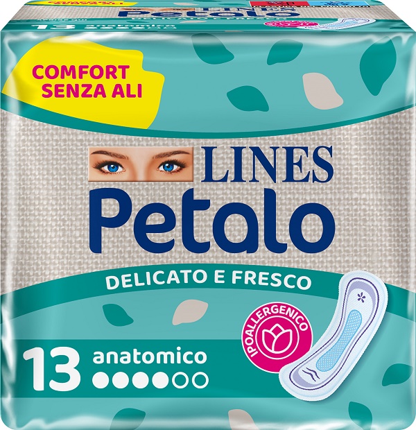 LINES PETALO BLU ASSORBENTE ANATOMICO 13 PEZZI - Luckyfarma.it
