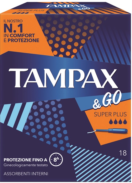 TAMPAX &GO ASSORBENTE INTERNO SUPER PLUS 18 PEZZI - Luckyfarma.it