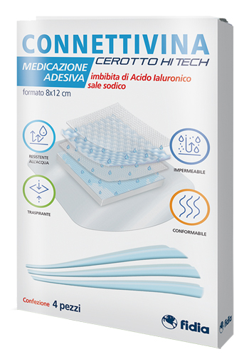 CEROTTO CONNETTIVINA HITECH 8 X 12 CM 4 PEZZI - Luckyfarma.it