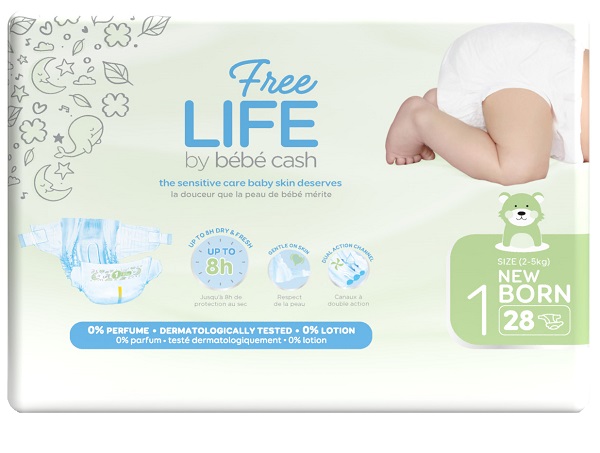FREELIFE BY BEBECASH NEW BORN TAGLIA 1 2-4 KG GIROVITA 30-41 CM 28 PEZZI - Luckyfarma.it