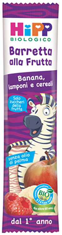 HIPP BIO BARRETTA ALLA FRUTTA BANANA/LAMPONI/CEREALI 23 G - Luckyfarma.it