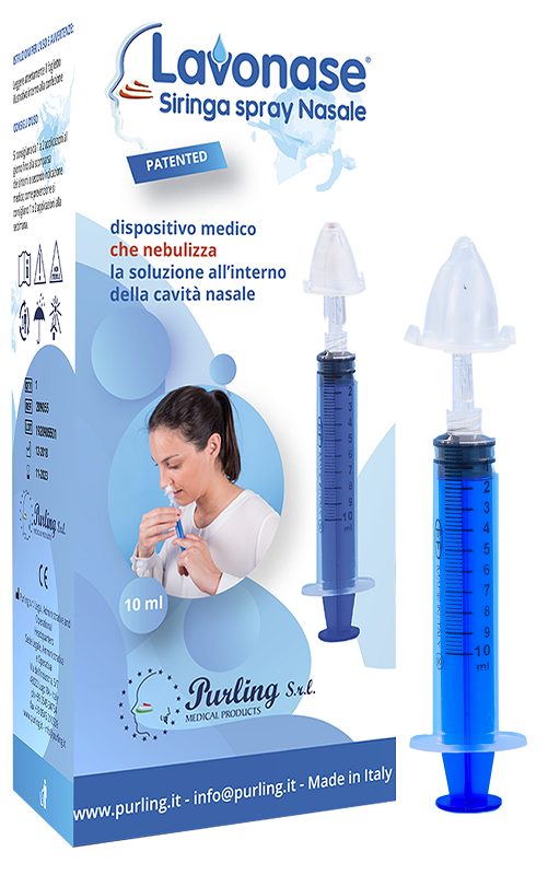 LAVONASE SIRINGA SPRAY NASALE NON STERILE 10 ML LUER-LOCK CON CAPPUCCIO + UGELLO NASALE CON RACCORDO LUER-LOCK + PERFORATORE CON VALVOLA NON RITORNO CON TAPPO - Luckyfarma.it