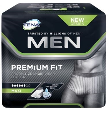 MUTANDINA ASSORBENTE MASCHILE TENA MEN PREMIUM FIT LIVELLO 4 TAGLIA MEDIUM 10 PEZZI - Luckyfarma.it