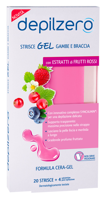 DEPILZERO STRISCE GEL GAMBE BRACCIA 20 PEZZI - Luckyfarma.it