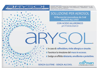ARYSOL SOLUZIONE ADULTI PER AEROSOL CON ACIDO IALURONICO PH FISIOLOGICO 10 FLACONCINI MONODOSE DA 5 ML - Luckyfarma.it
