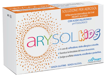 ARYSOL KIDS SOLUZIONE BAMBINI PER AEROSOL CON ACIDO IALURONICO PH FISIOLOGICO 10 FLACONCINI MONODOSE DA 5 ML - Luckyfarma.it