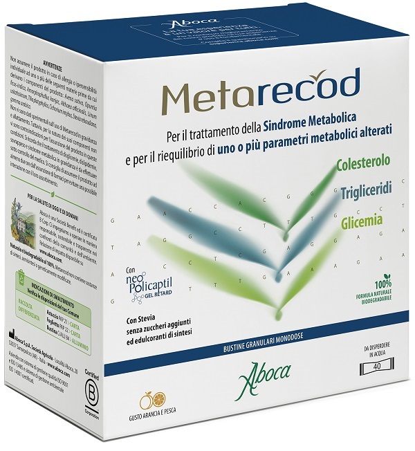 METARECOD 40 BUSTINE GRANULARI X 2,5G GUSTO ARANCIA E PESCA - Luckyfarma.it