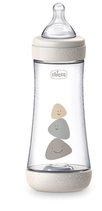 CHICCO BIBERON PERFECT 5 UNISEX 300 ML IN SILICONE 3 FORI - Luckyfarma.it