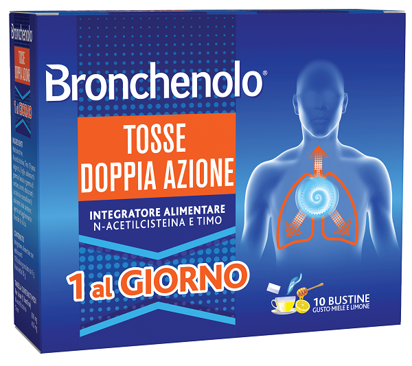 BRONCHENOLO TOSSE DOPPIA AZIONE 10 BUSTINE - Luckyfarma.it