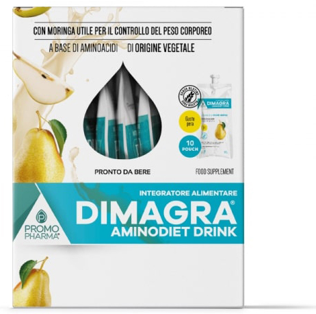 DIMAGRA AMINODIET DRINK PERA 10 POUCH DA 80 G - Luckyfarma.it