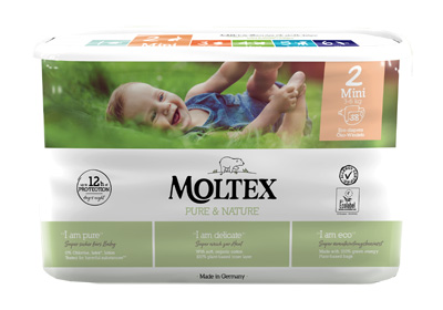 PANNOLINI MOLTEX PURE & NATURE MINI 3-6 KG TAGLIA 2 38 PEZZI - Luckyfarma.it