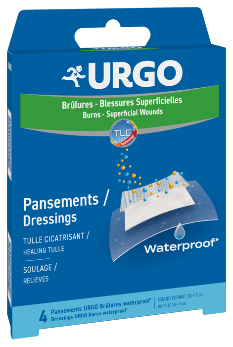 URGO USTIONI SUPERFICIALI WATERPROOF 10 X 7 CM 4 PEZZI - Luckyfarma.it