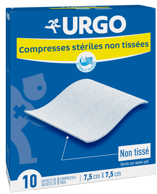 COMPRESSA DI GARZA IN COTONE STERILE URGO 7,5 X 7,5 CM 10 PEZZI - Luckyfarma.it