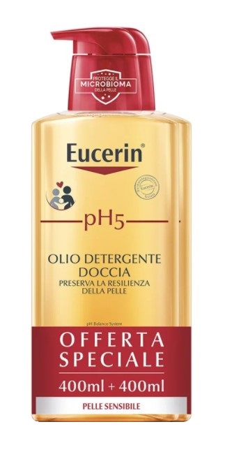 EUCERIN BIPACCO PH5 OLIO DETERGENTE 400 ML + 400 ML - Luckyfarma.it