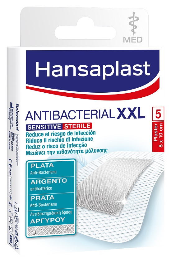 HANSAPLAST SENSITIVE MEDICAZIONE EXTRA EXTRA LARGE SILVER 5 PEZZI - Luckyfarma.it