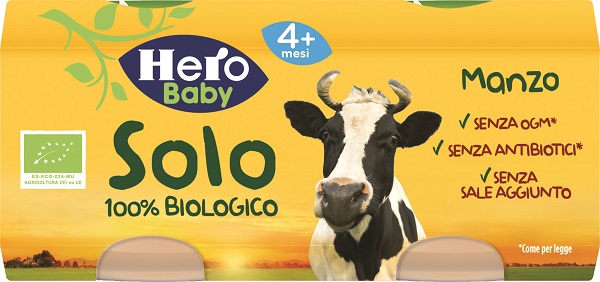 HERO SOLO OMOGENEIZZATO MANZO 100% BIO 2X80G - Luckyfarma.it