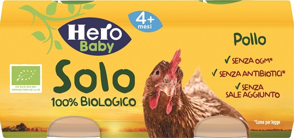 HERO SOLO OMOGENEIZZATO POLLO 100% BIO 2X80G - Luckyfarma.it