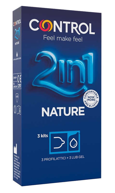 CONTROL 2IN1 NEW NATURE 2,0 + NATURE LUBE 3+ 3 PEZZI - Luckyfarma.it