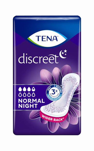 ASSORBENTE TENA DISCREET NORMAL NIGHT 10 PEZZI - Luckyfarma.it
