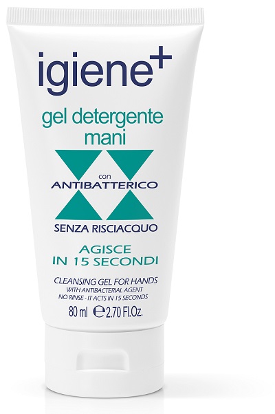 IGIENE+ GEL DETERGENTE MANI ANTIBATTERICO SENZA RISCIACQUO 80 ML - Luckyfarma.it