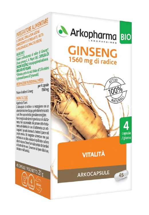 ARKOCPS GINSENG 45 CAPSULE BIO - Luckyfarma.it