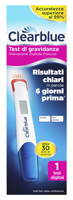 CLEARBLUE TEST GRAVIDANZA RILEVAZIONE PRECOCE DIGITALE 1 PEZZO - Luckyfarma.it