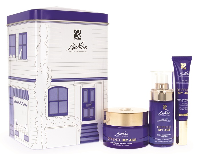 DEFENCE MY AGE COFANETTO REGALO SIERO RINNOVATORE INTENSIVE 30 ML + CREMA INNOVATRICE GIORNO 50 ML + SIERO RINNOVATORE OCCHI E LABBRA 15 ML - Luckyfarma.it