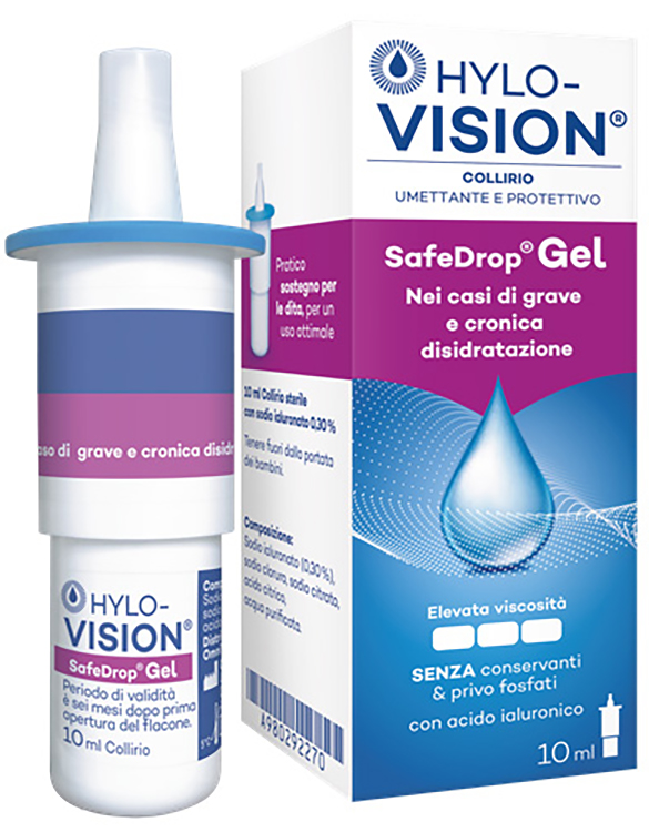 HYLOVISION SAFE DROP GEL 0,3% COLLIRIO UMETTANTE E PROTETTIVO 10 ML - Luckyfarma.it