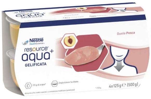RESOURCE AQUA ACQUA GELIFICATA+PEACH CUP 6 4X125 G - Luckyfarma.it