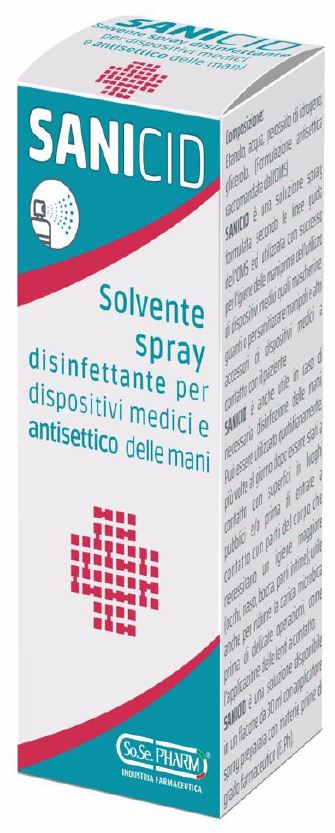 SANICID SOLUZIONE SPRAY PER DISINFEZIONE DISPOSITIVI MEDICI E ANTISETTICO MANI 30 ML - Luckyfarma.it