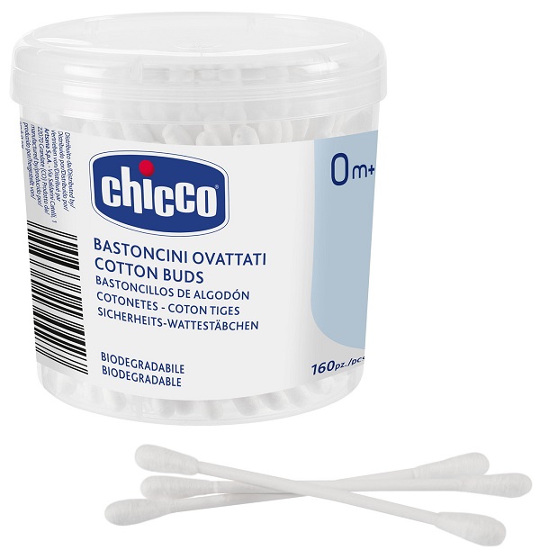 CHICCO BASTONCINI COTONATI 160 PEZZI - Luckyfarma.it