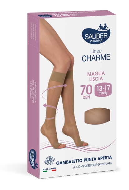 SAUBER GAMBALETTO OPEN TOE 70 DENARI MAGLIA LISCIA MEDIO TAGLIA 2 - Luckyfarma.it