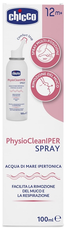 CHICCO PHYSIOCLEAN SOLUZIONE IPERTONICA SPRAY 100 ML - Luckyfarma.it