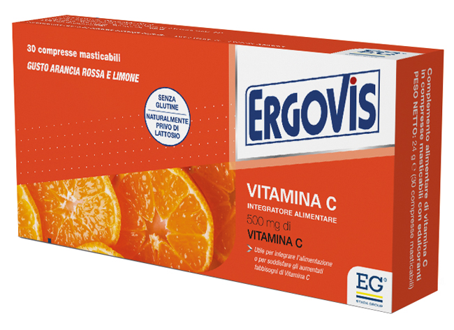 ERGOVIS VITAMINA C 500MG 30 COMPRESSE MASTICABILI - Luckyfarma.it