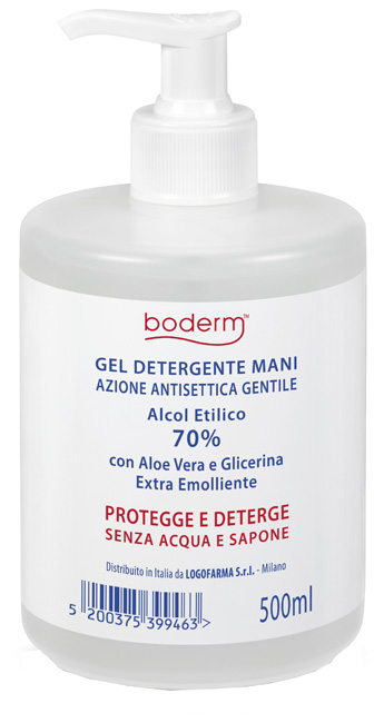 BODERM HAND CLEANSING GEL 70% 500 ML CON DISPENSER - Luckyfarma.it