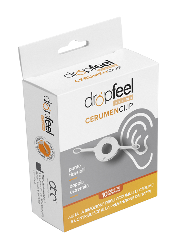 DROPFEEL CERUMEN CLIP CURETTA AURICOLARE PER RIMOZIONE CERUME 10 PEZZI - Luckyfarma.it