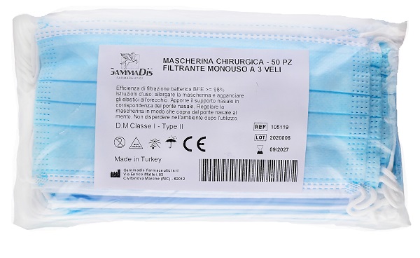 MASCHERINA CHIRURGICA 50 PEZZI - Luckyfarma.it