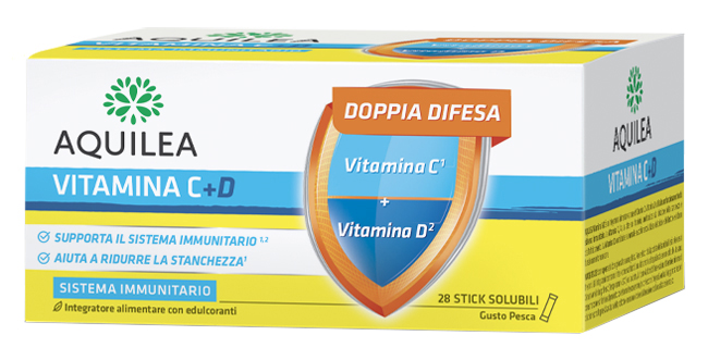 AQUILEA VITAMINA C+D 28 BUSTINE STICK - Luckyfarma.it
