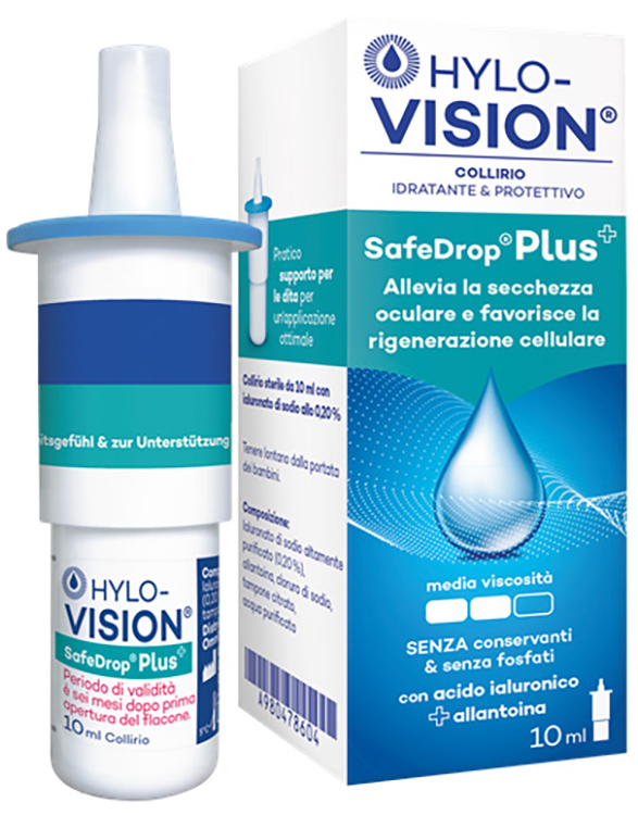 HYLOVISION SAFE DROP PLUS COLLIRIO IDRATANTE E PROTETTIVO 10 ML - Luckyfarma.it