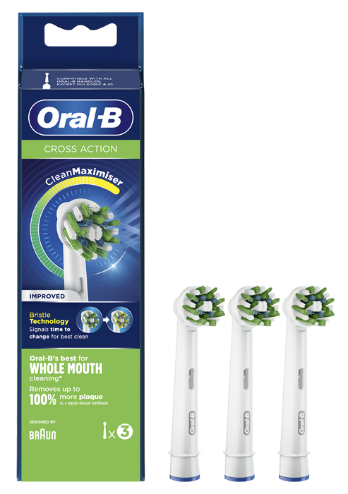 ORALB CROSS ACTION EB50 TESTINE PER SPAZZOLINO ELETTRICO 3 PEZZI - Luckyfarma.it