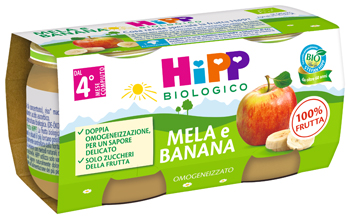 HIPP BIO OMOGENEIZZATO MELA/BANANA 2X80 G - Luckyfarma.it