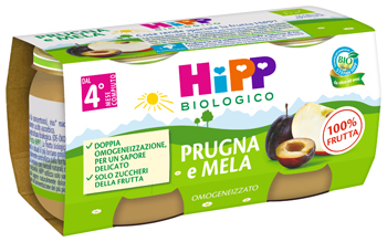 HIPP BIO OMOGENEIZZATO PRUGNA E MELA 2 X 80 G - Luckyfarma.it