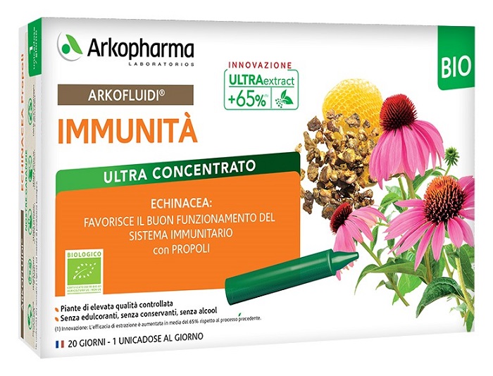 ARKOFLUIDI IMMUNITA' PROPOLI ECHINACEA BIO 20 FIALOIDI 15 ML - Luckyfarma.it