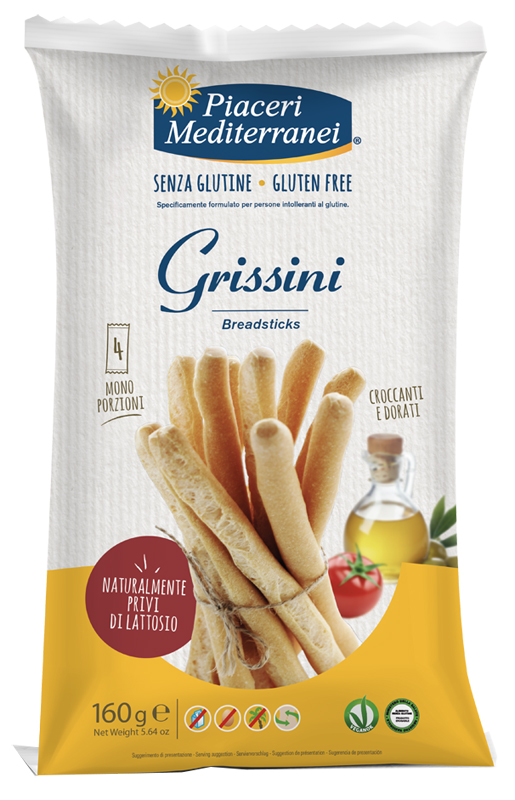 PIACERI MEDITERRANEI GRISSINI 160 G - Luckyfarma.it