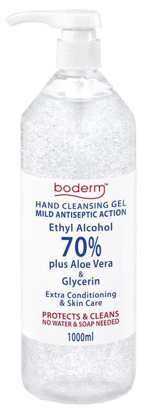 BODERM HAND CLEANSING GEL 70% 1 LITRO CON DISPENSER - Luckyfarma.it