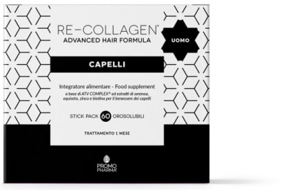RE-COLLAGEN UOMO CAPELLI 60 STICK - Luckyfarma.it