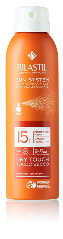RILASTIL SUN SYSTEM DRY DRY TOUCH SPF15 200 ML - Luckyfarma.it